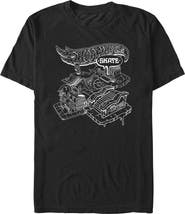 Hot Wheels Men's Hot Wheels Skateboarding Park Outline Graphic T-Shirt