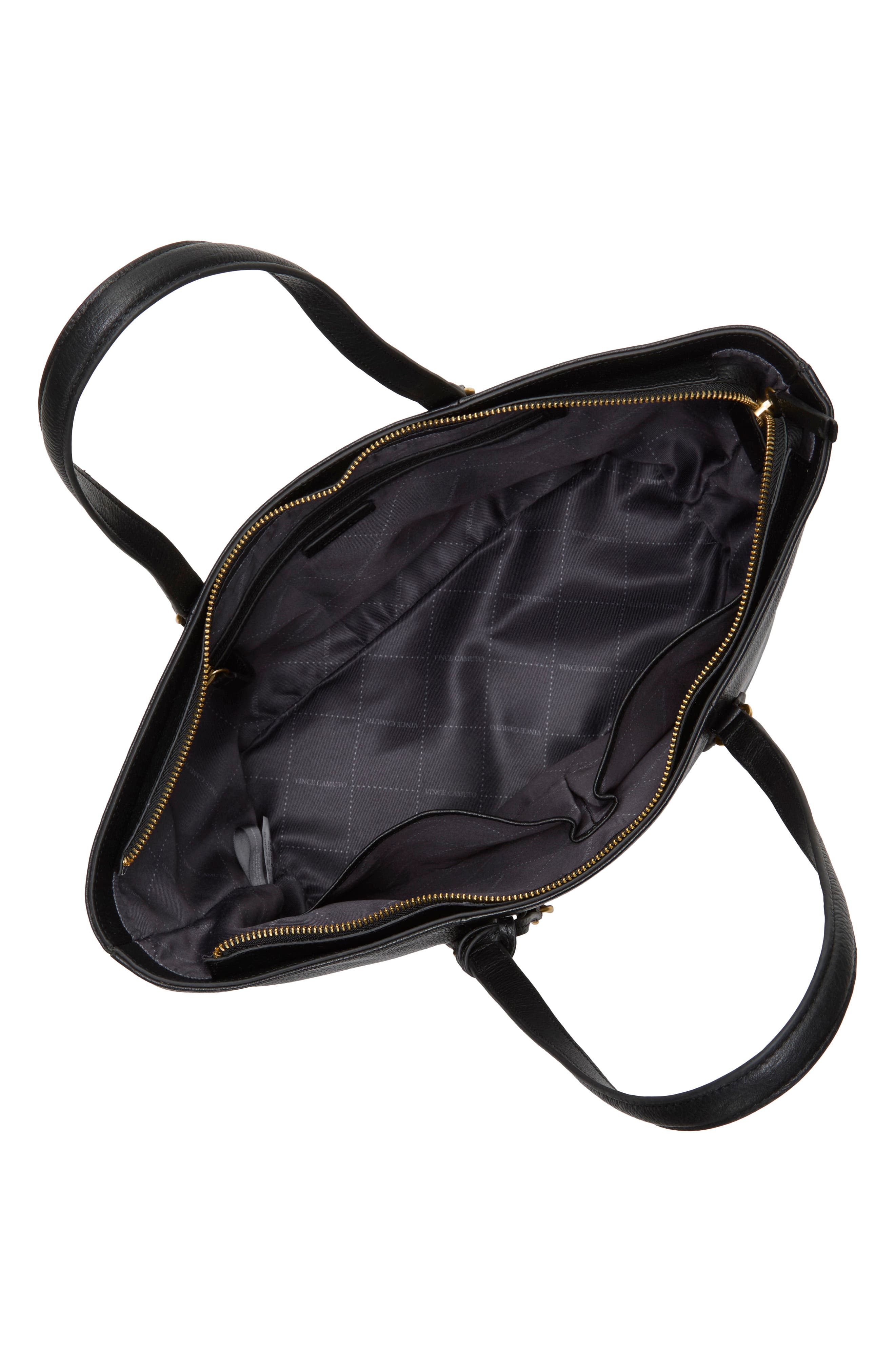 Vince Camuto Noemi Leather Tote, Alternate, color, Black
