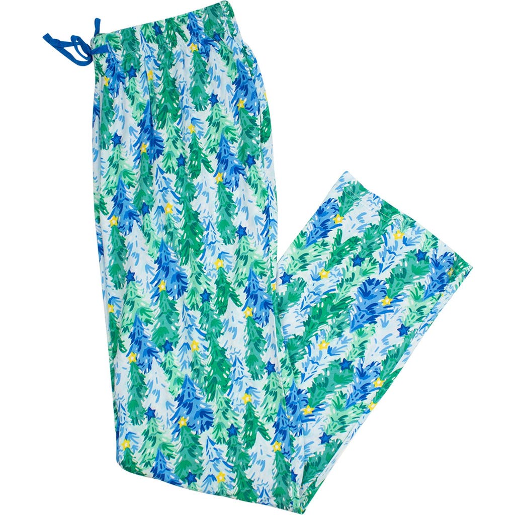 Rufflebutts Softsnooze Unisex Holiday Adult Pajama Pants In Green