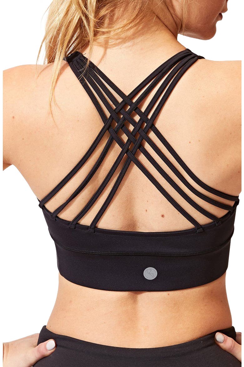 Strappy Sports Bra, Alternate, color, JET BLACK