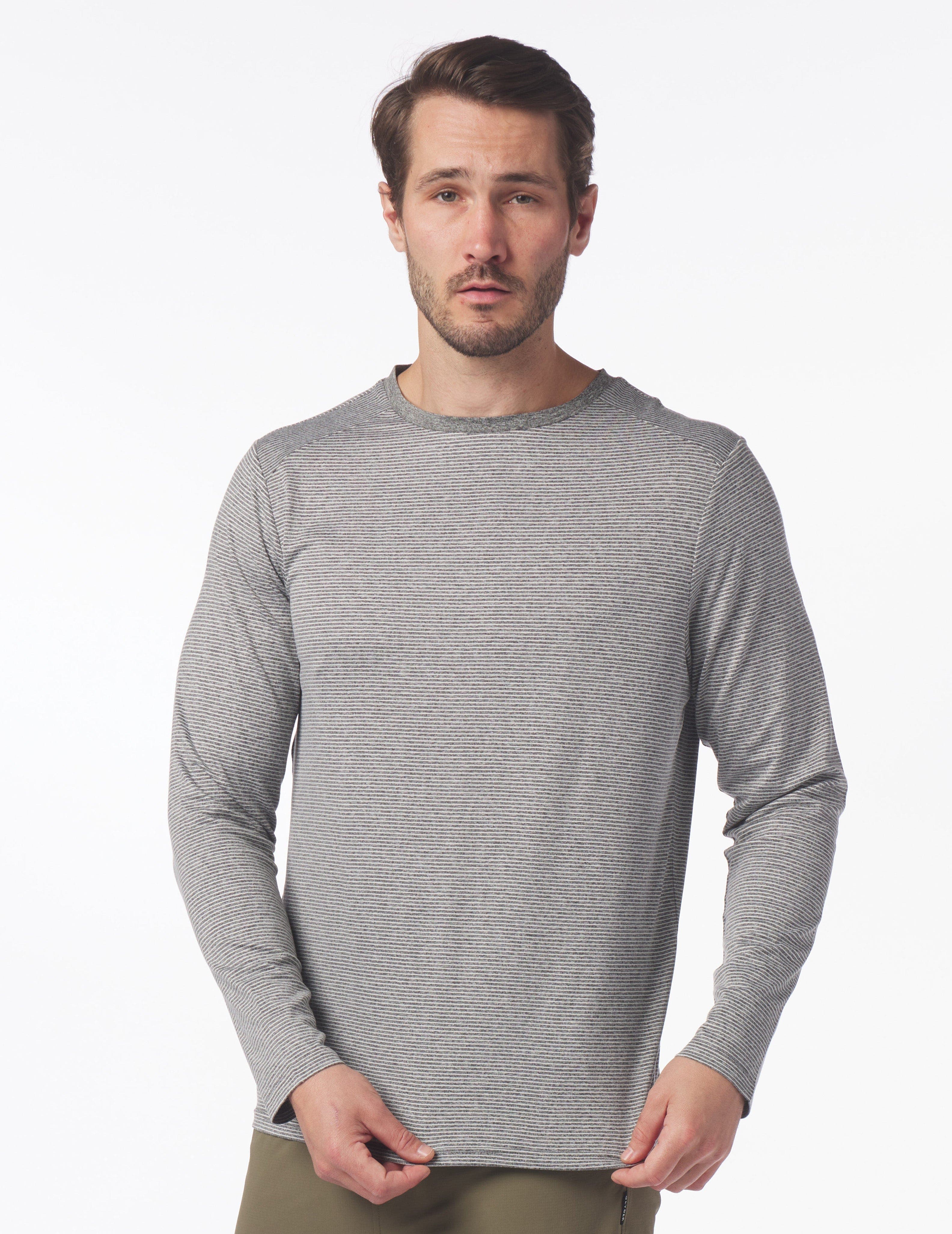 Black/White Heather Stripe