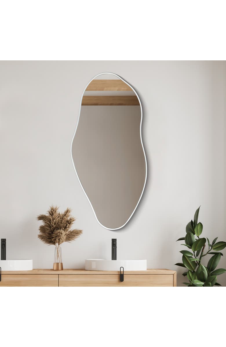 JONATHAN Y Everly Irregular Framed Decorative Wall Mirror, Main, color, 