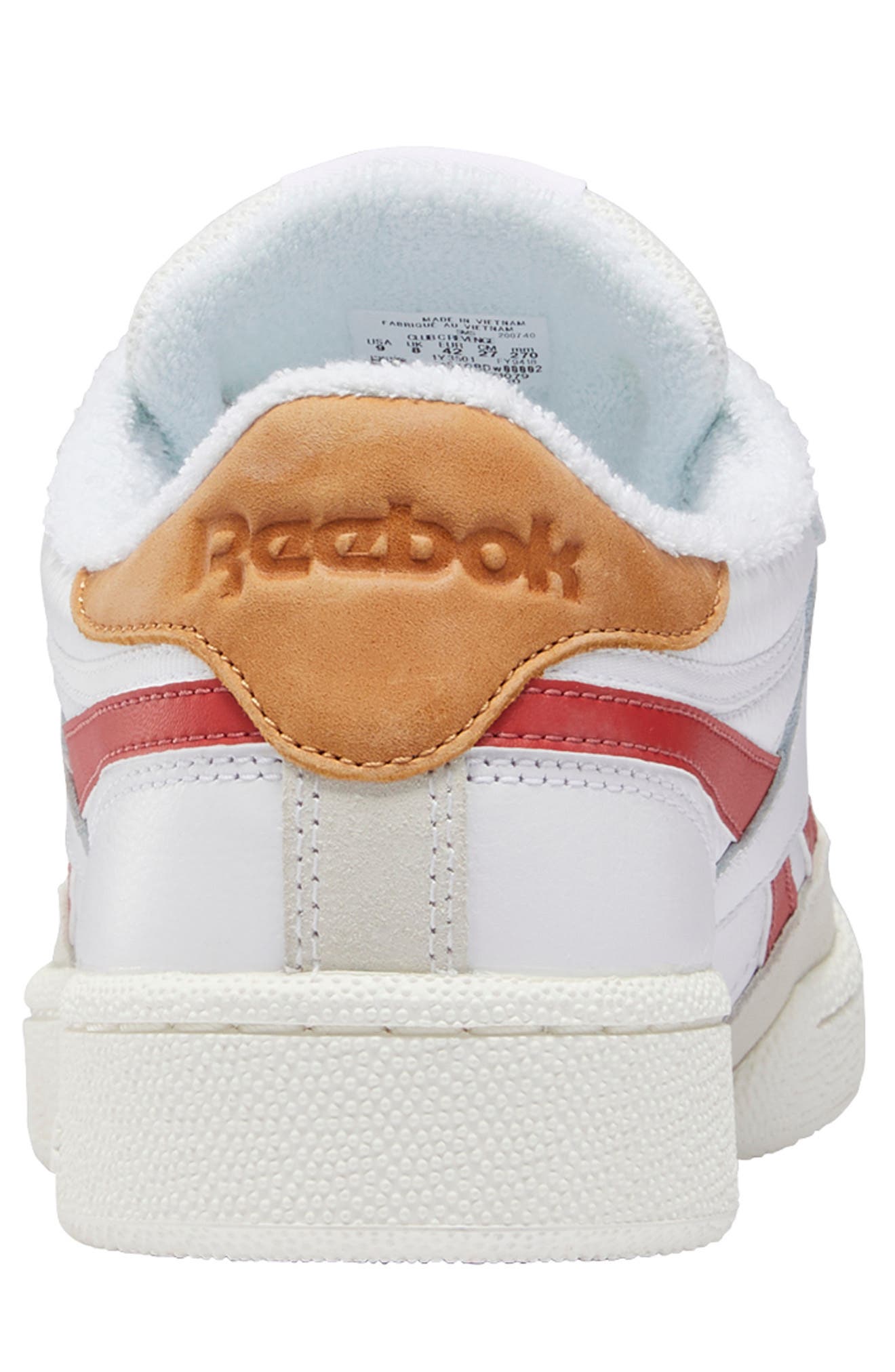 Club C Revenge Sneaker, Alternate, color, WHITE/ MARS RED/ CHALK