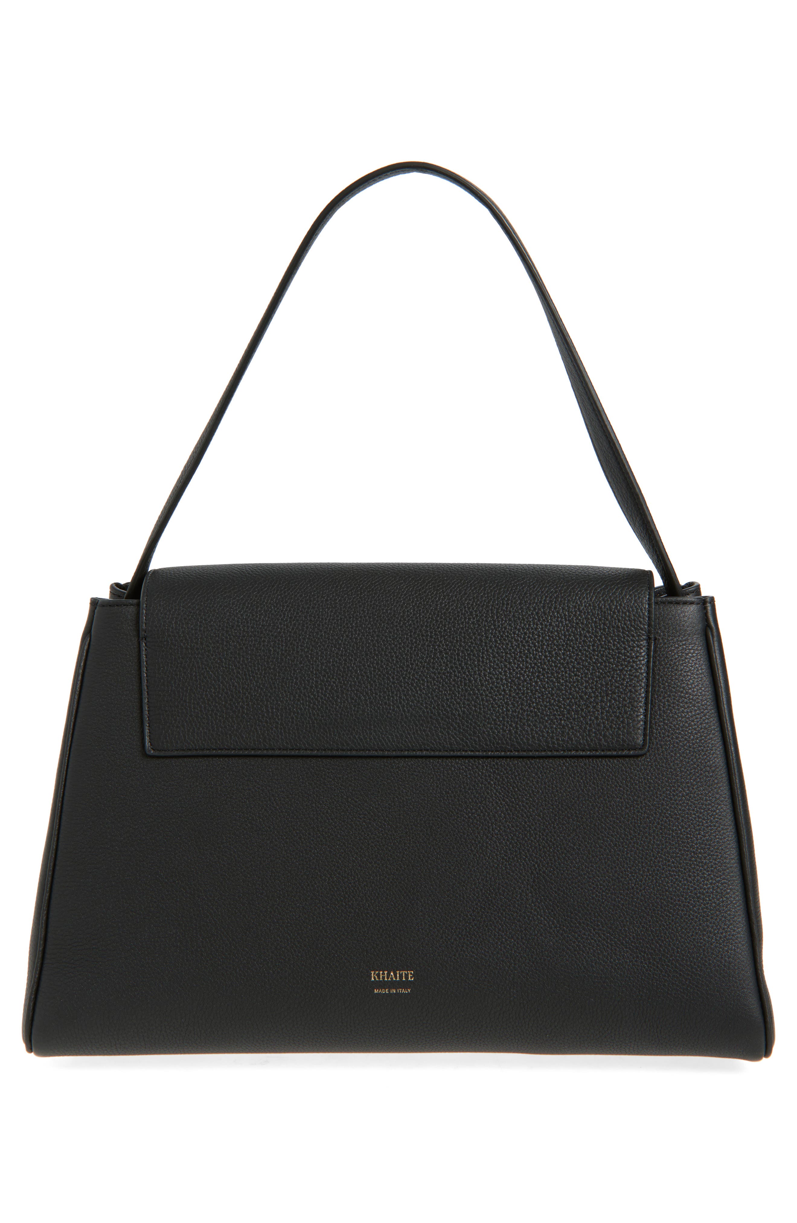 Khaite Audrey Leather Top Handle Bag, Alternate, color, Black 200