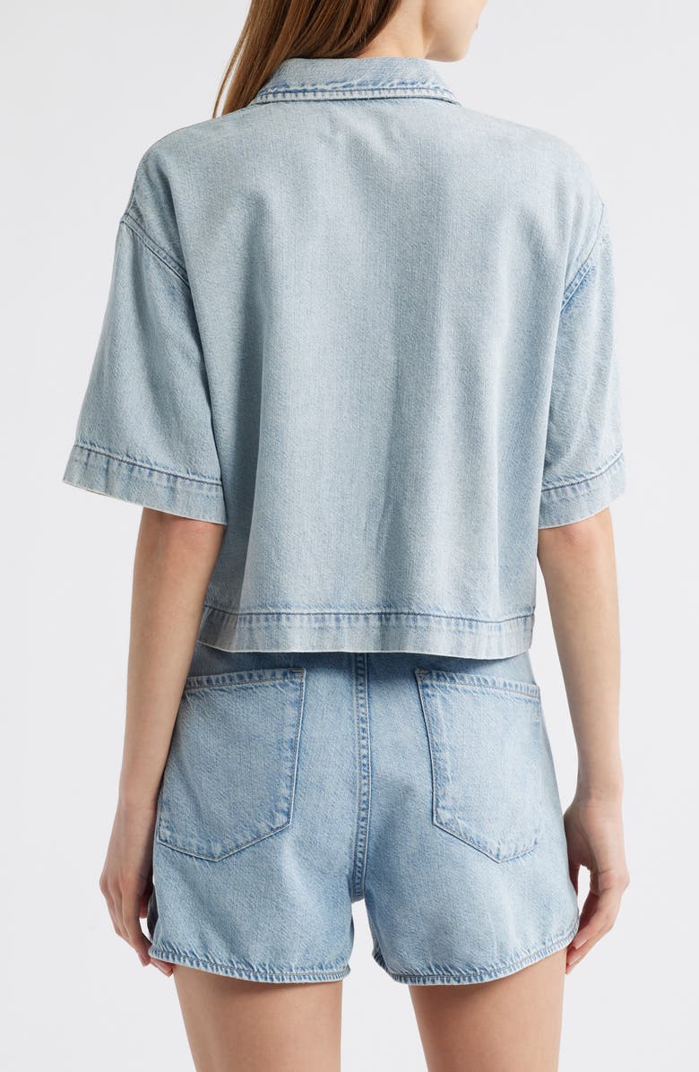 rag & bone Abby Crop Denim Button-Up Shirt, Alternate, color, Kierra