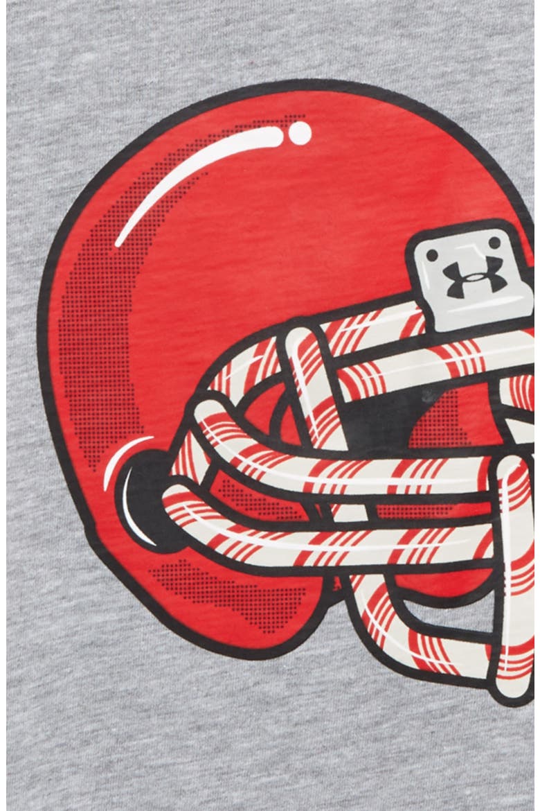 Candy Cane Football Scented T-Shirt, Alternate, color, MOD GRAY HEATHER