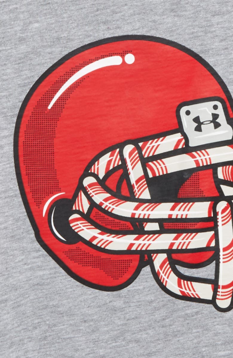 Under Armour Candy Cane Football Scented T-Shirt, Alternate, color,