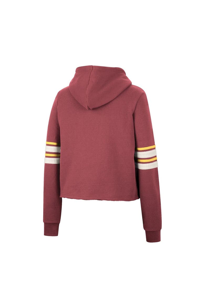 Women's Colosseum Cardinal USC Trojans Retro Cropped Pullover Hoodie, Alternate, color, Cardinal