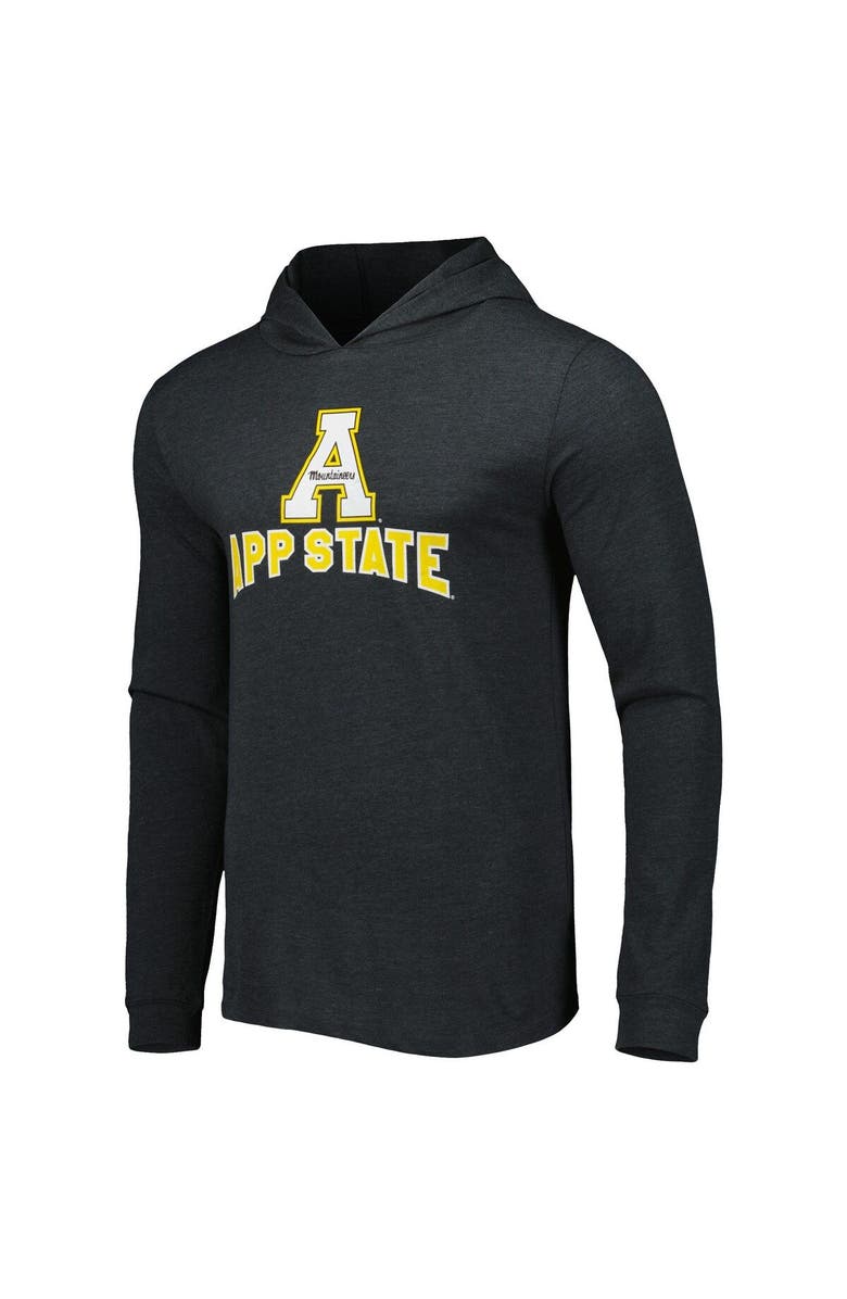 CONCEPTS SPORT Men's Concepts Sport Black/Charcoal Appalachian State Mountaineers Meter Pullover Hoodie & Pant Sleep Set, Alternate, color, Black