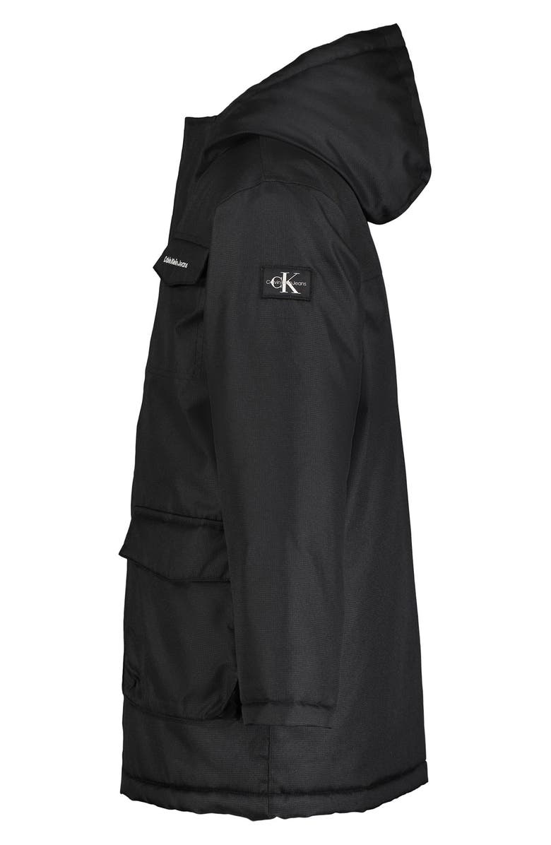 Calvin Klein Kids' Snorkel Hooded Jacket, Alternate, color, Black