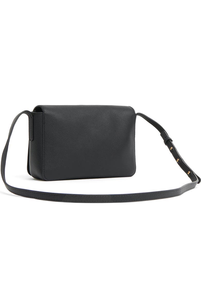 Mansur Gavriel Clio Leather Shoulder Bag, Alternate, color, Black