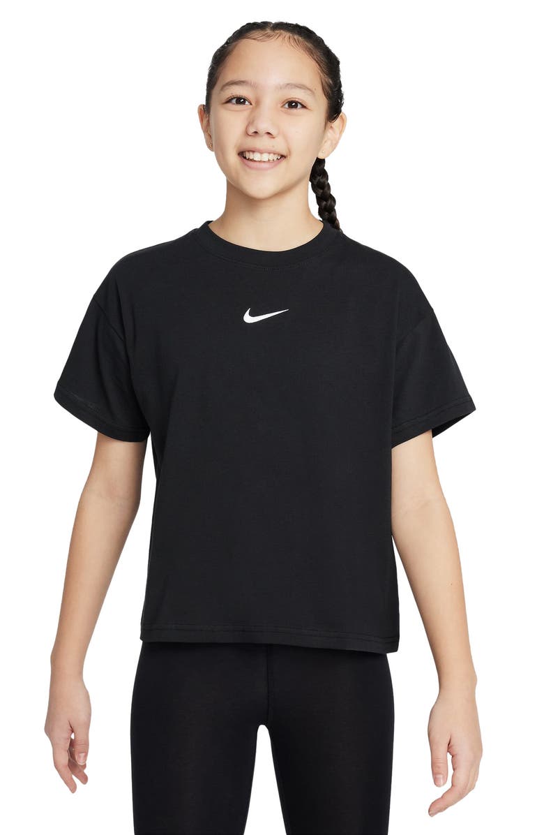 Nike Kids' Sportswear Embroidered Cotton T-Shirt, Main, color, 