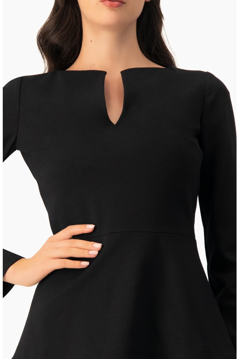 Straight Blouse with Back Zipper, Alternate, color, Black