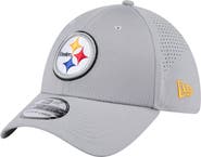 New Era Men's New Era  Gray Pittsburgh Steelers Perforated 39THIRTY Flex Hat
