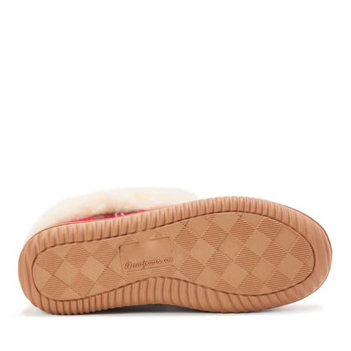 Dearfoams Ryland Cabin Moccasin Slipper In Red