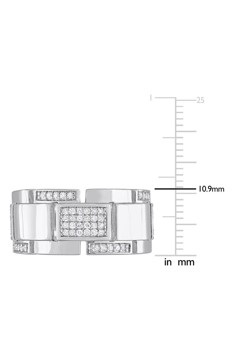 DELMAR Men's Diamond Ring, Alternate, color, Silver