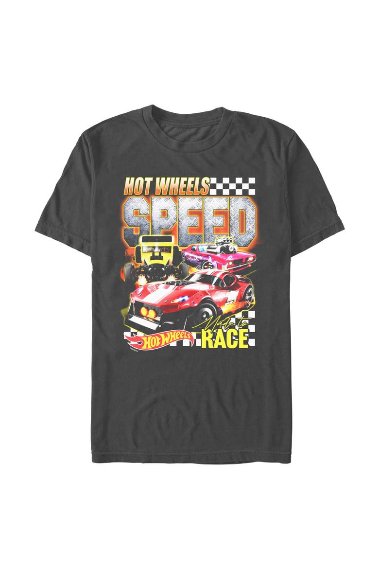 Men's Hot Wheels Speed Made to Race  Graphic T-Shirt, Main, color, Charcoal