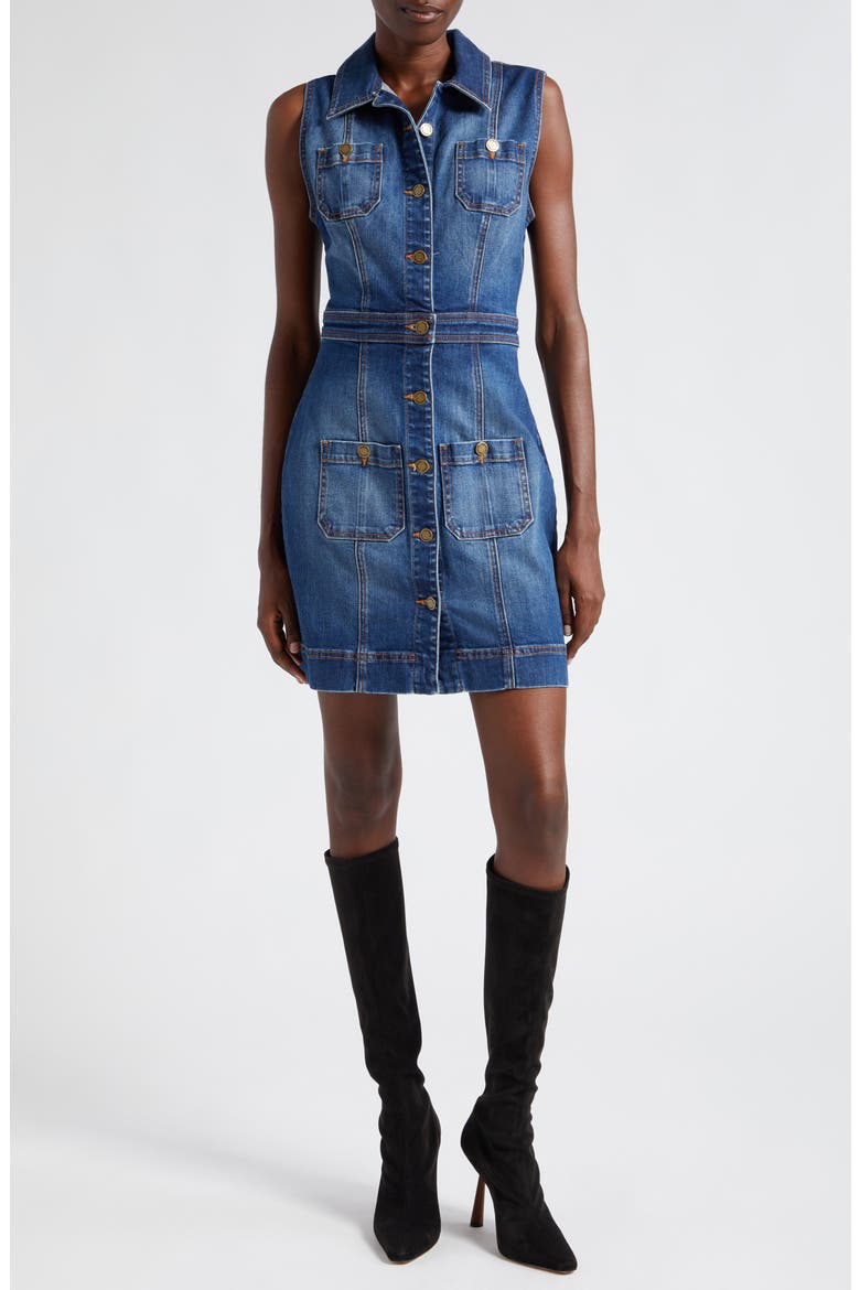 Juliet Denim Dress, Main, color, MEDIUM WASH