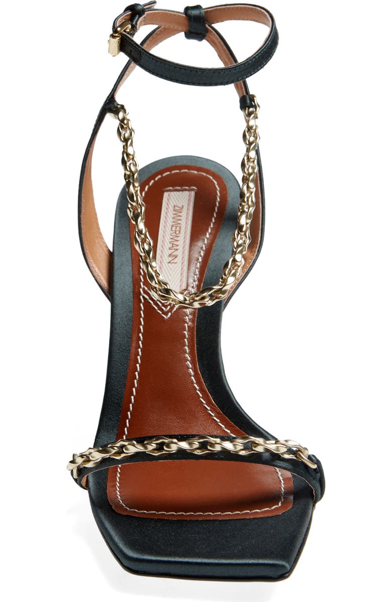 Zimmermann Crescent Chain Ankle Strap Sandal, Alternate, color,