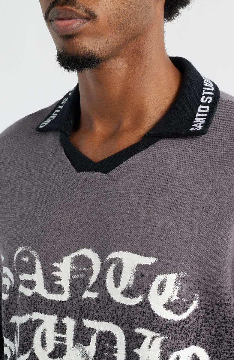 SANTO STUDIO Khalil Rountree Lotus Knit Jersey, Alternate, color, Black