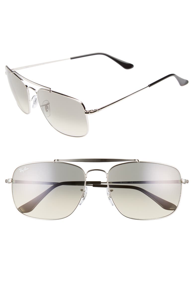 Ray-Ban The Colonel 61mm Aviator Sunglasses, Main, color, 