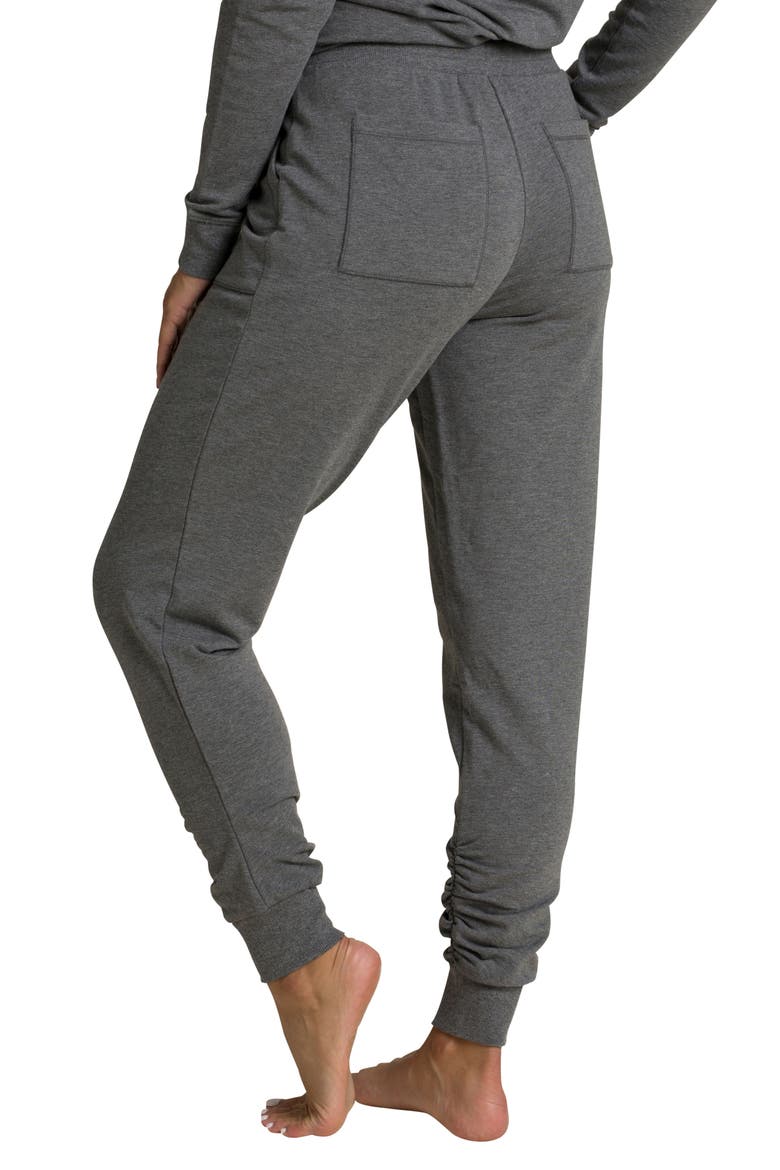 Malibu Collection Luxe Lounge Joggers, Alternate, color, MED HEATHER GRAY
