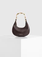 Manière De Voir Sadie Sculpted Leather Crescent Bag