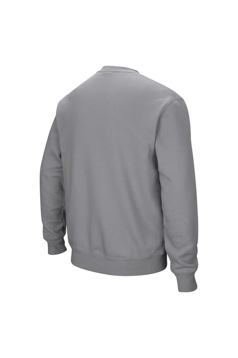 Men's Colosseum Heather Gray Ole Miss Rebels Arch & Logo Pullover Sweatshirt, Alternate, color, Heather Gray