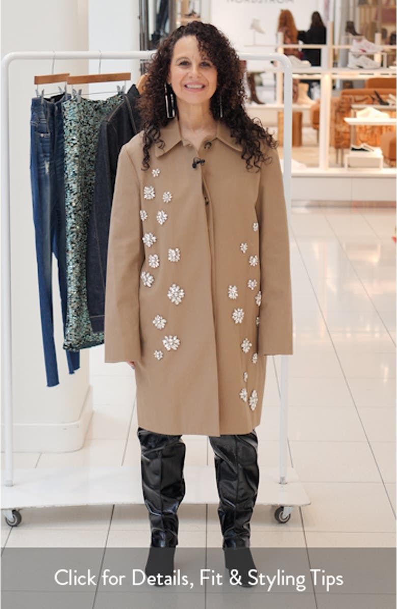 Edinburgh Rhinestone Detail Cotton Coat, sales video thumbnail