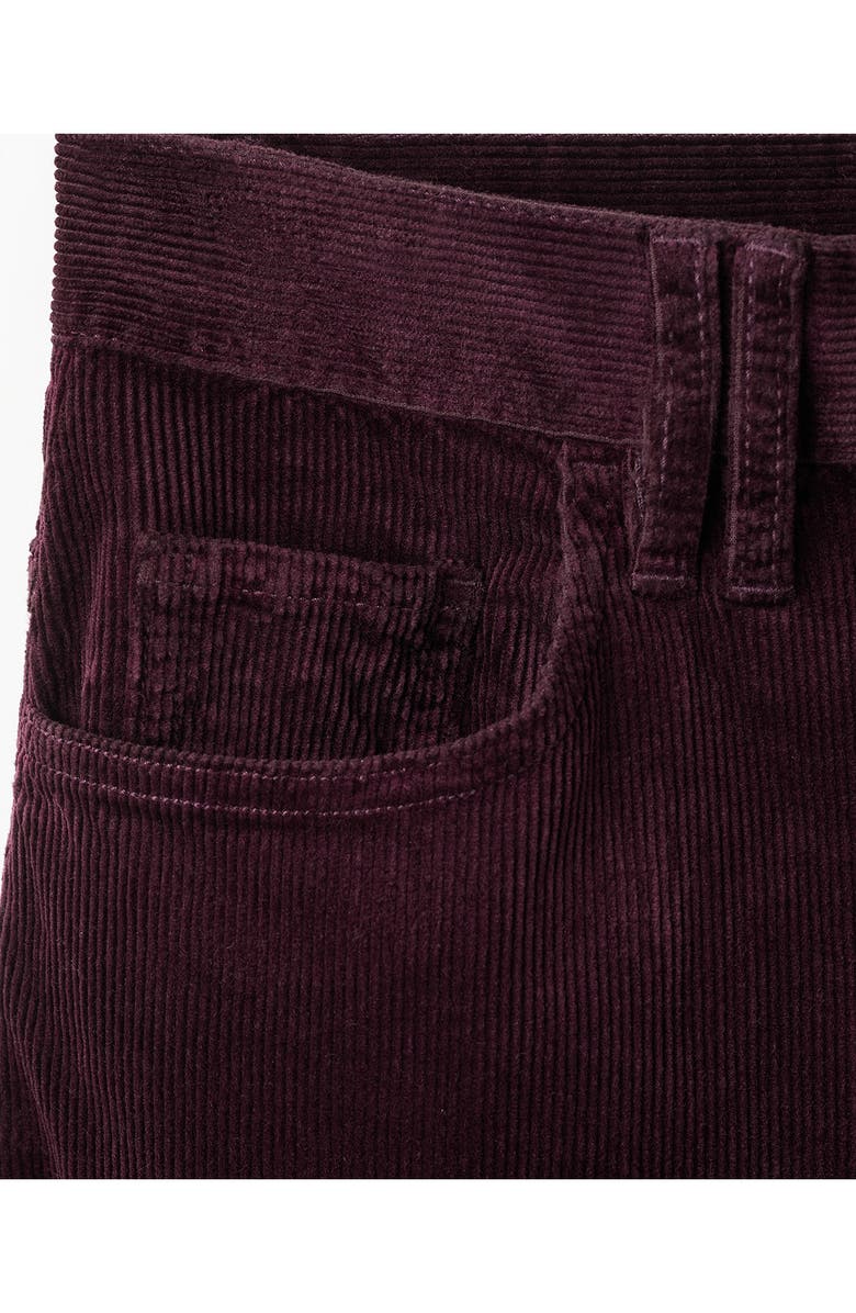 MANGO High Waist Wide Leg Corduroy Jeans, Alternate, color, Wine