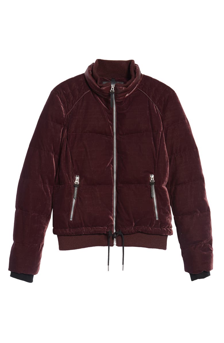 Andrew Marc Vita Down & Feather Fill Quilted Velvet Jacket, Alternate, color,