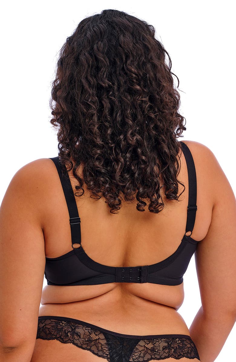 Elomi Brianna Underwire Strappy Plunge Bra, Alternate, color, Black