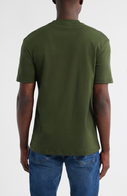 Hugo Boss Hugo Dalile Logo Badge Cotton T-shirt In Green