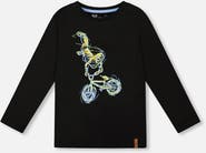 Deux par Deux Long Sleeve Cotton Jersey Tee Shirt