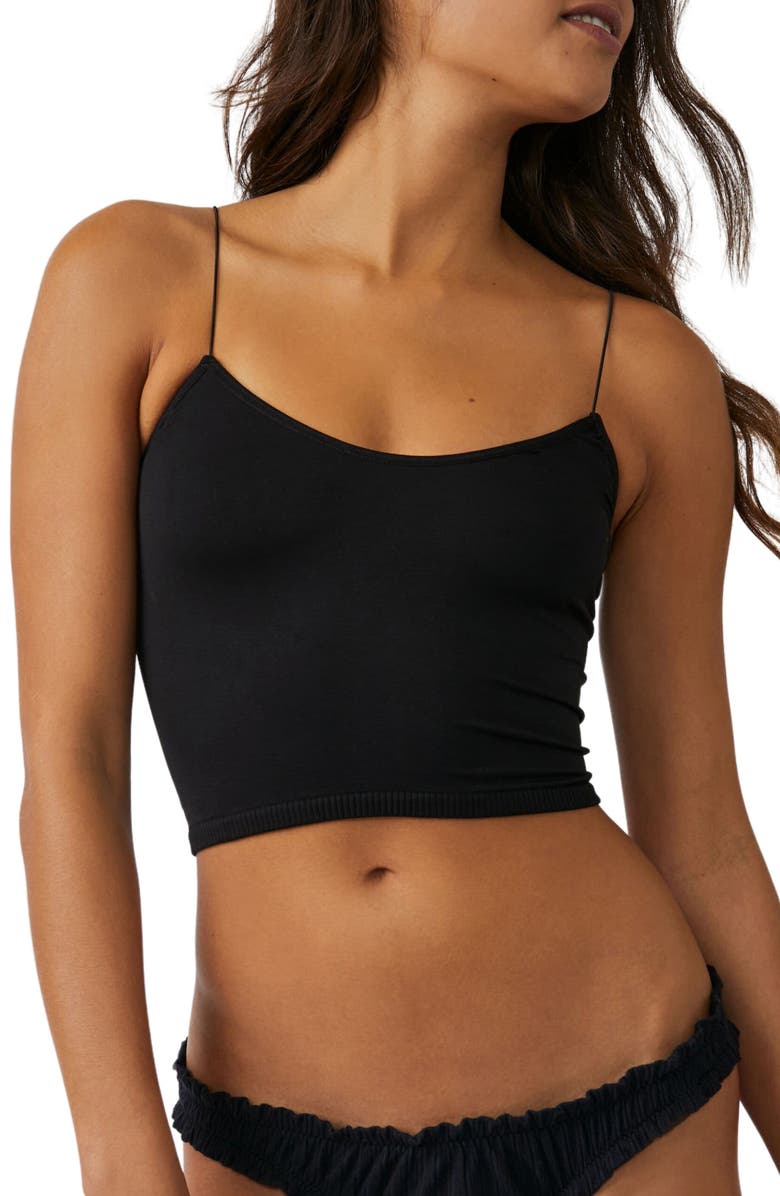 Free People Intimately FP Crop Camisole, Alternate, color, Black