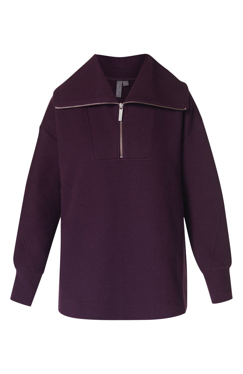 Sweaty Betty Radiant Oversize Half Zip Sweatshirt, Alternate, color, Midnight Cherry Purple
