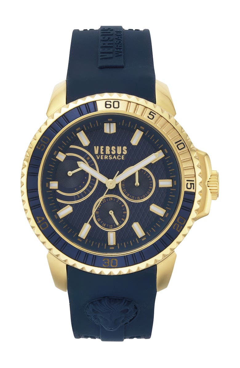 VERSUS Versace Aberdeen Silicone Strap Watch, 45mm, Main, color, 