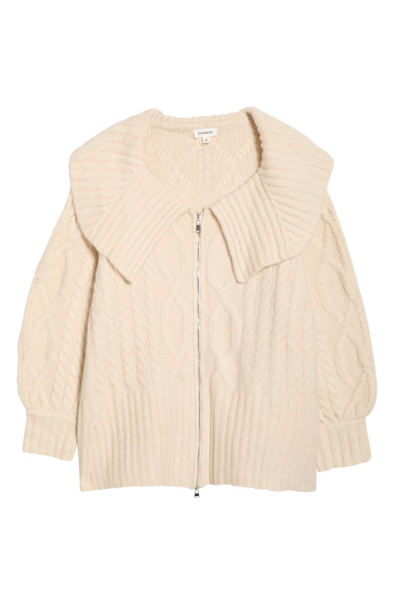 SUGARLIPS Mitchell Crop Zip Cardigan, Alternate, color,
