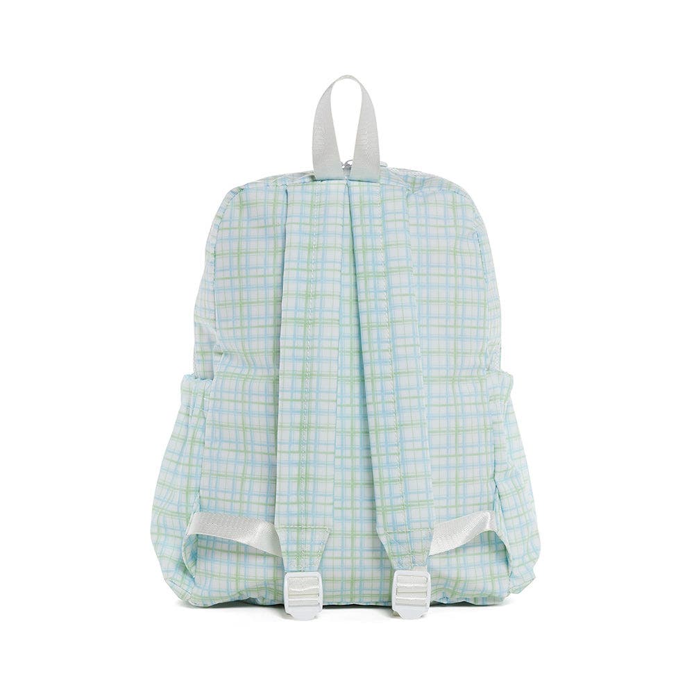 TRVL Design Classic Plaid Green Backpack, Alternate, color, 