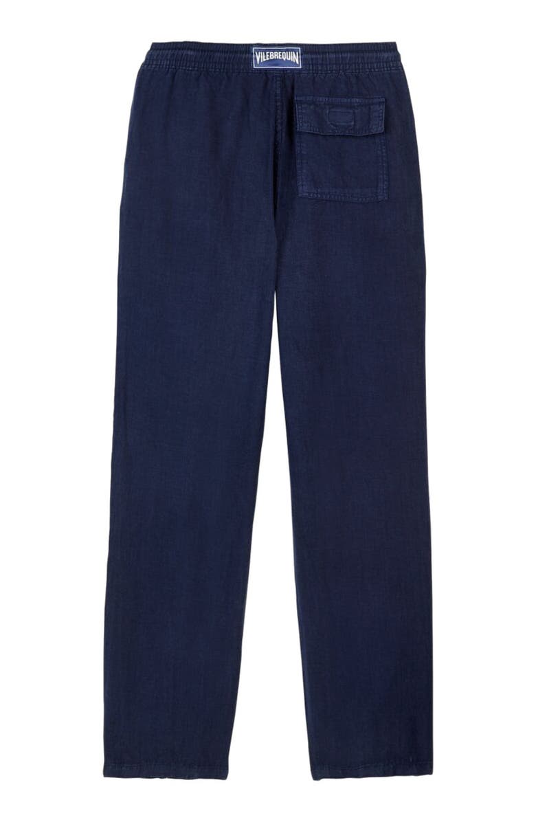 Vilebrequin Men's Solid Linen Pants, Alternate, color, Bleu Marine