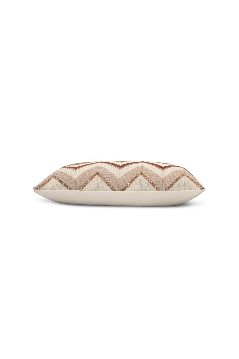 Mission Textured Chevron Indoor & Outdoor Woven Accent Pillow & Insert, Alternate, color, Multi