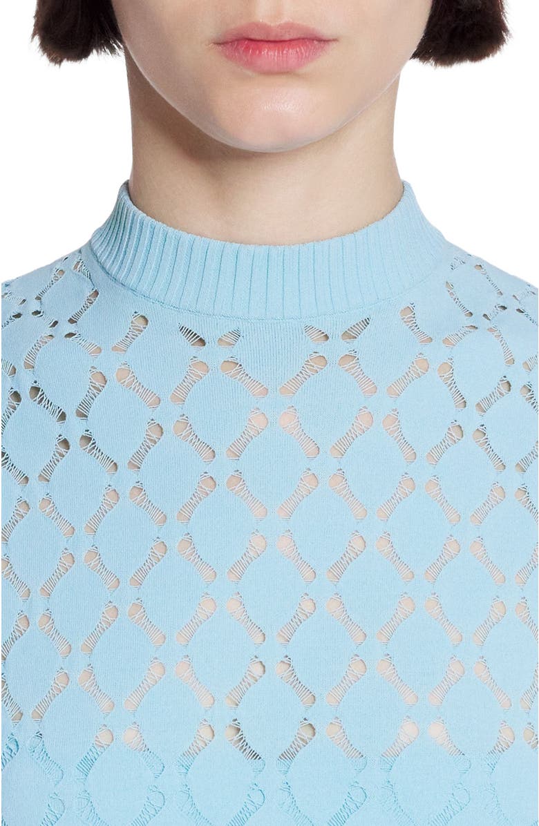 Lanvin LONG DRESS IN LACE EFFECT KNIT, Alternate, color, 