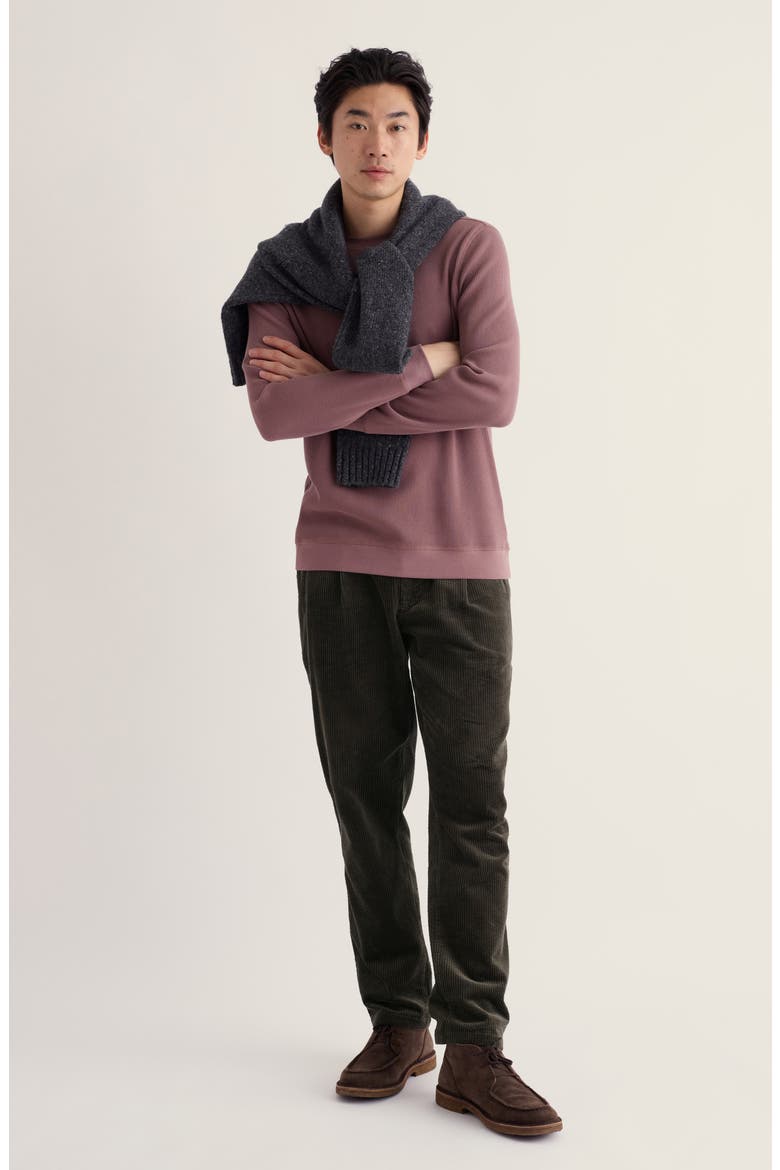 Jackline Organic Cotton Waffle Sweatshirt, Alternate, color, DUSTY PURPLE