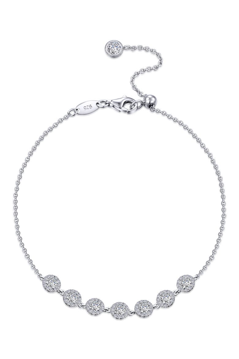 7 Symbols of Joy Adjustable Bracelet, Main, color, WHITE GOLD