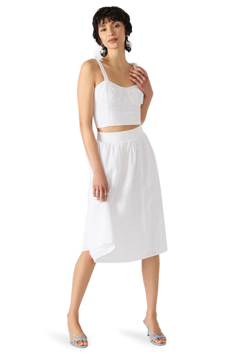 Steve Madden Carlynn Eyelet Cotton Skirt, Alternate, color, White
