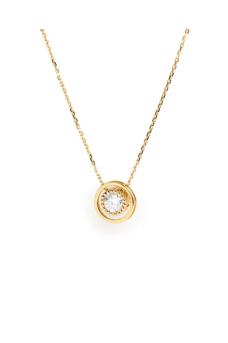 Eternal Halo Diamond Pendant Necklace, Main, color, Yellow Gold