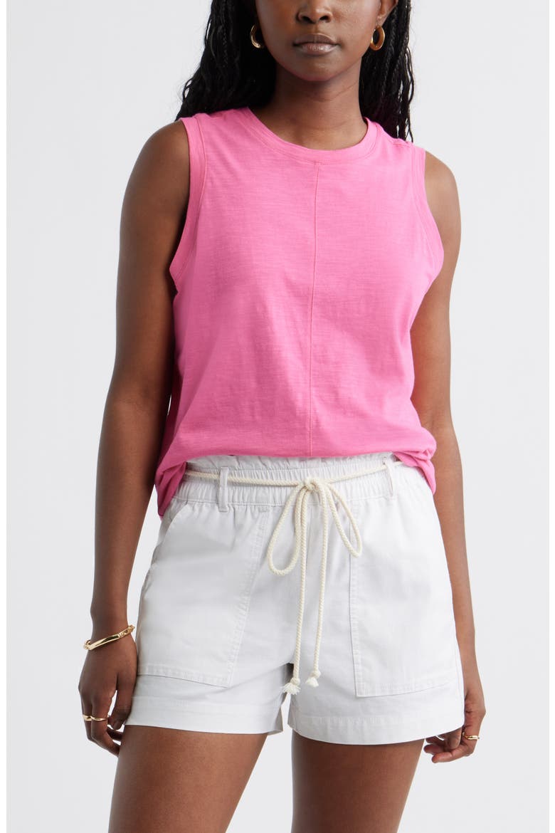 Swing Sleeveless Top, Main, color, PINK SHOCK