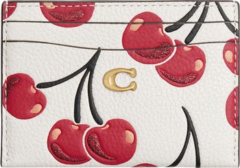 【Coach】Essential Card Case With Cherry Print ◆国内発送◆ Coach Zip Card Case With Cherry Print | Brixton Baker