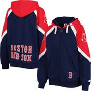 STARTER Women's Starter Navy/Red Boston Red Sox Hail Mary Full-Zip Hoodie