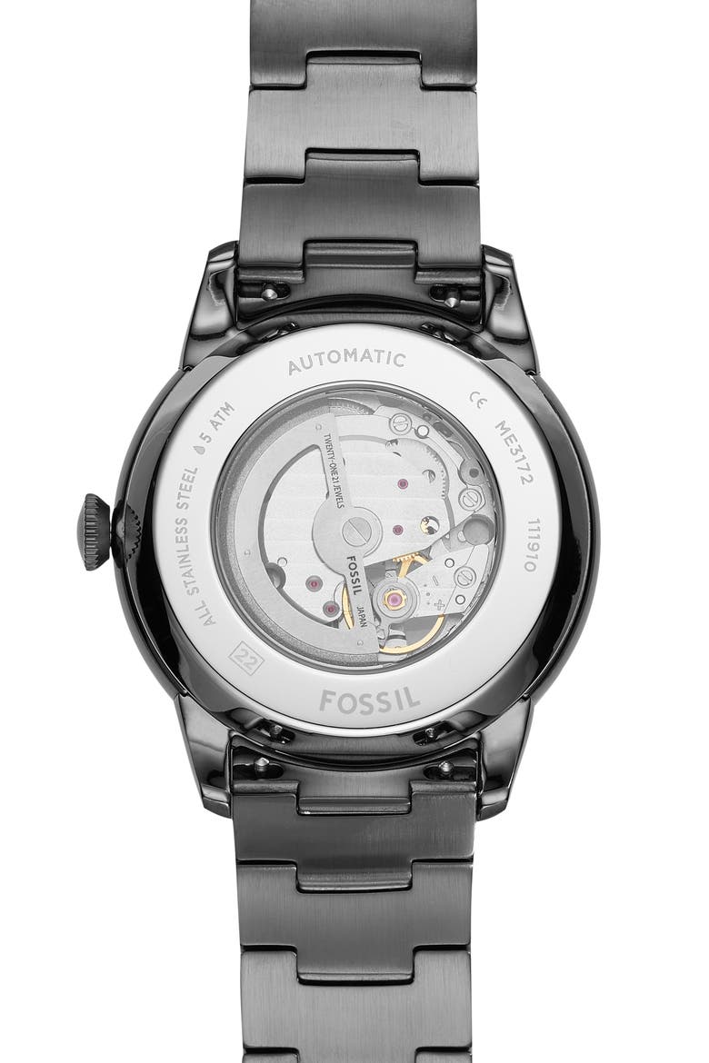 Townsman Automatic Bracelet Watch, 44mm, Alternate, color, GUNMETAL/ BLACK